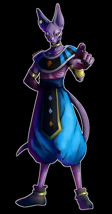 Beerus Full Body Artwork of Beerus from DragonBall